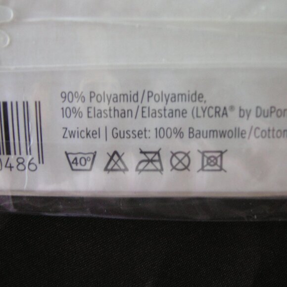 TCM Vintage Pantyhose. Made in Germany Black Sz 38/40 or 2 Eur Union. 20 Den NEW - Picture 5 of 6